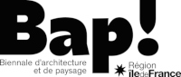 ‘Bap ! Biennale d’architecture et de paysage’ - logo de la région Île-de-France