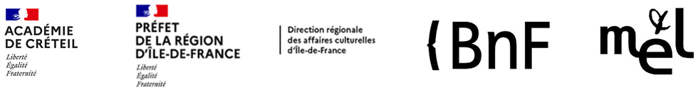 Logos Académie de Créteil, Drac Ile-de-France, BnF, Mél