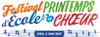 Visuel Festival Printemps d’École en chœur - AVRIL À JUIN 2017 (dans une portée musicale)
