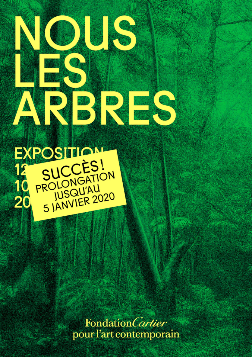 ‘NOUS LES ARBRES - EXPOSITION - SUCCÈS PROLONGATION JUSQU’AU 5 JANVIER 2020 - logo de la fondation’