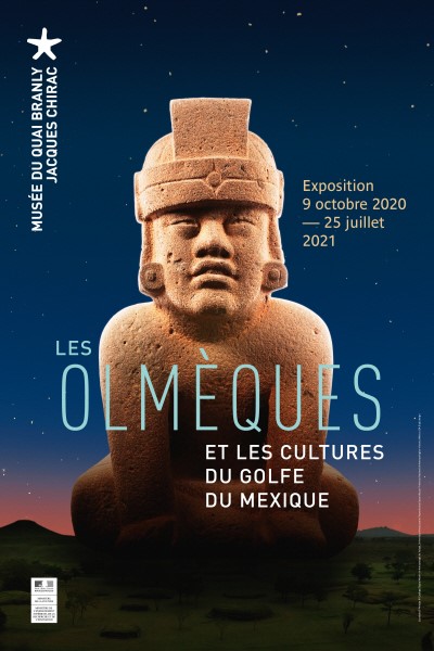 Affiche de l’exposition ‘Les Olmèques et les cultures du golfe du Mexique’