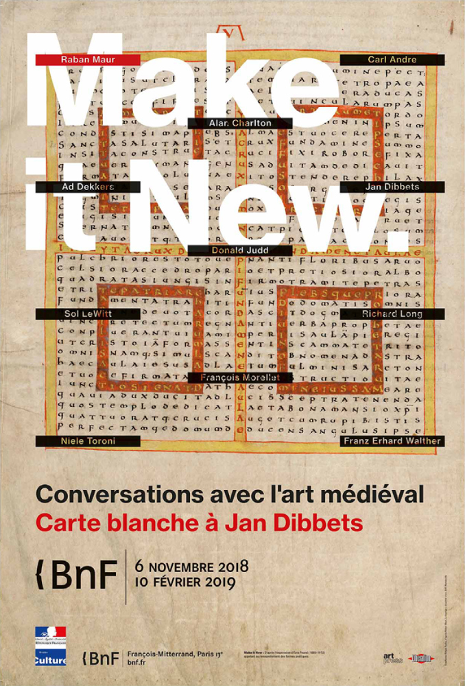 Affiche ‘Make it new - Conversations avec l’art médiéval - Carte blanche à Jan Dibbets’