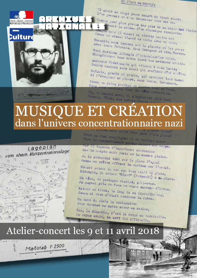 Page de garde de la présentation des ateliers-concerts des 9 et 11 avril 2018