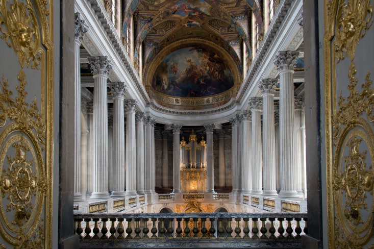Vue intérieure depuis la tribune royale de la Chapelle royale de Versailles
