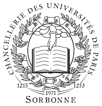 Logo ‘CHANCELLERIE DES UNIVERSITÉS DE PARIS - 1215 - 1971 - 1253 - SORBONNE’