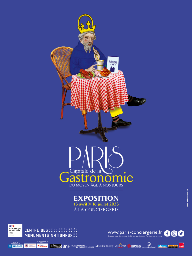 Affiche de l’exposition ‘Paris, capitale de la gastronomie du Moyen Âge à nos jours’