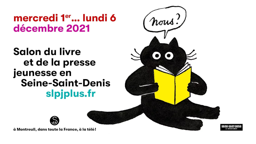 Affiche de l’édition 2021 du Salon du livre et de la presse jeunesse en Seine-Saint-Denis