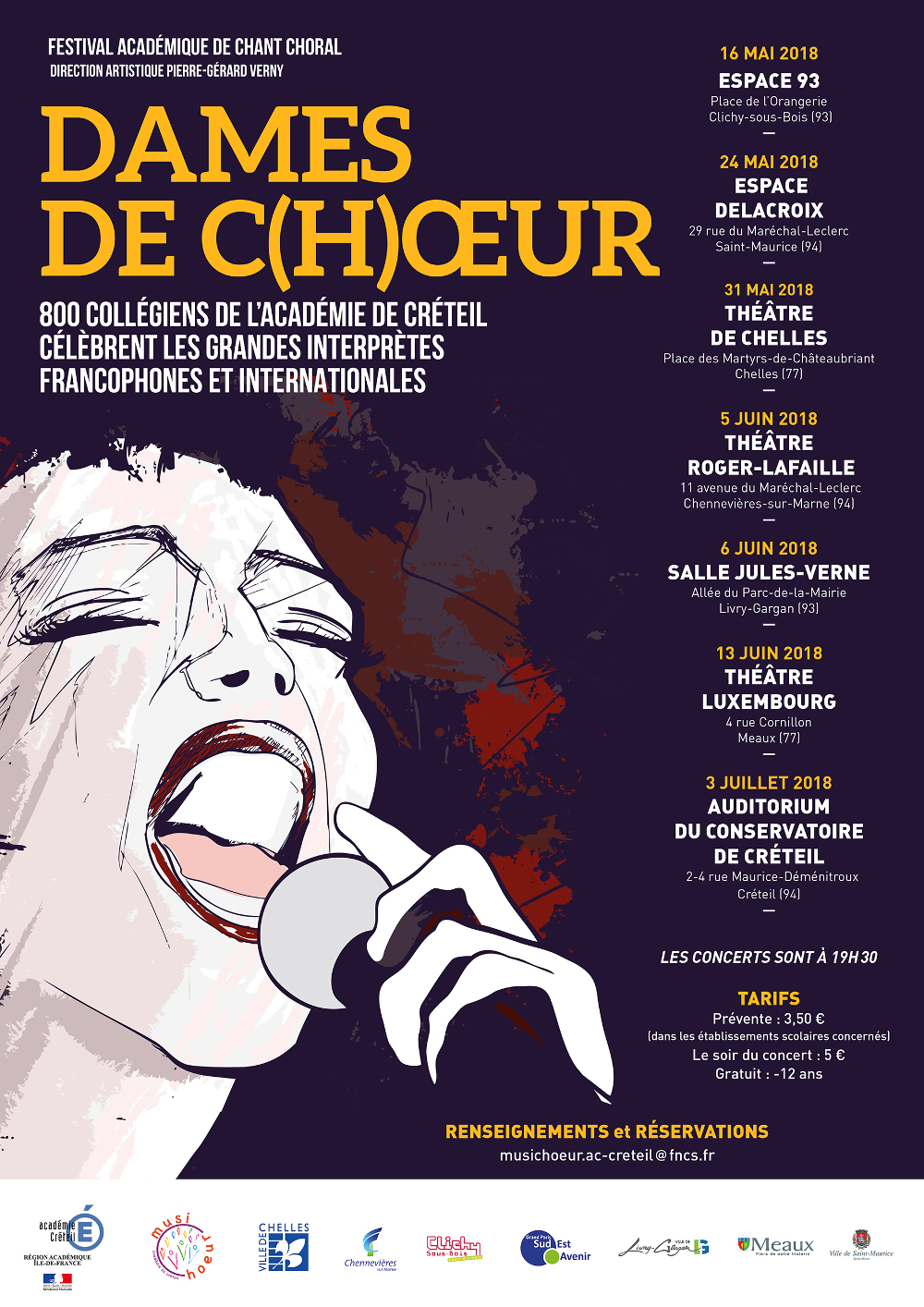 Affiche Festival académique de chant choral ‘Dame de c(h)œur’