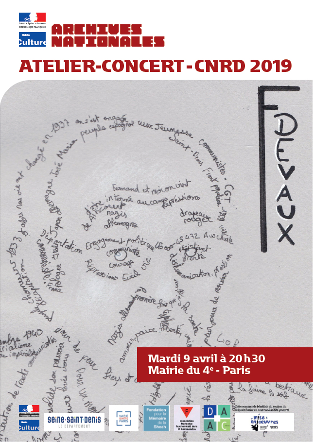 Archives nationales ATELIER-CONCERT CNRD 2019 F DEVAUX - Mardi 9 avril à 20h30 - Mairie du 4ᵉ Paris