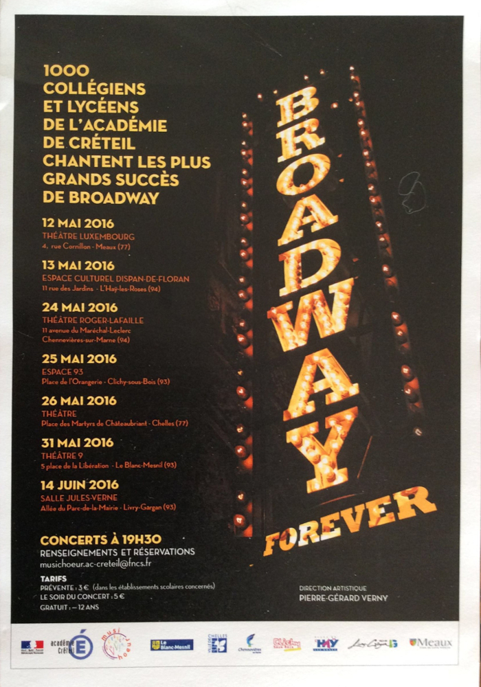 Affiche Broadway forever 2016