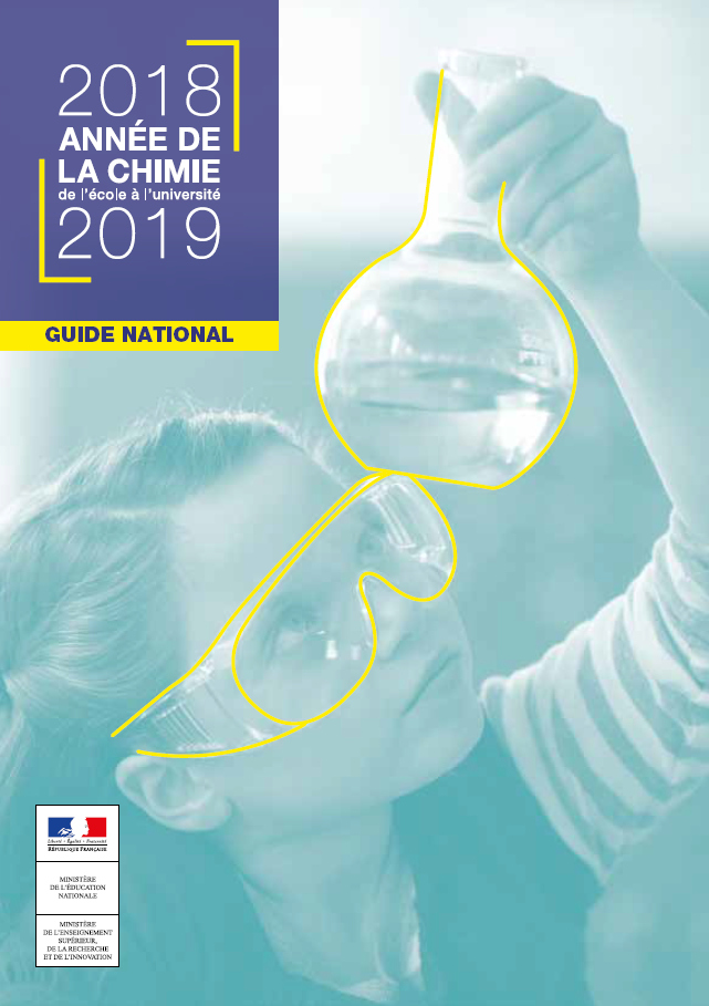 Couverture du guide national de l’année de la chimie 2018-2019