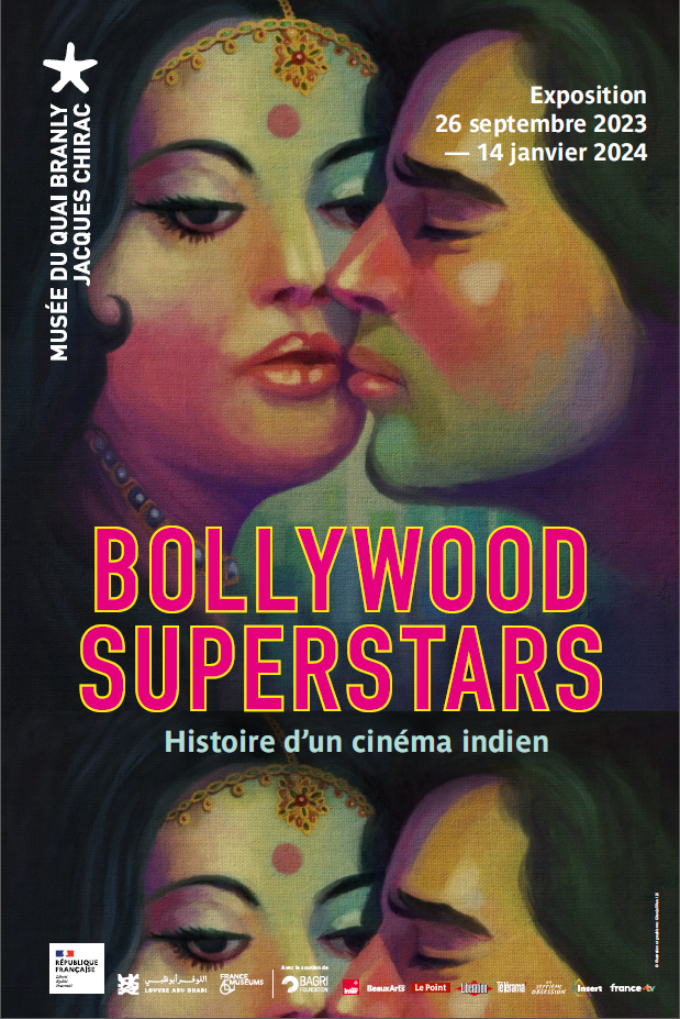 Affiche de l’exposition ‘Bollywood superstars. Histoire d’un cinéma indien’