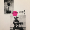 Affiche : 2 photos anciennes N&B, microphone à charbon et presse typographique, logos