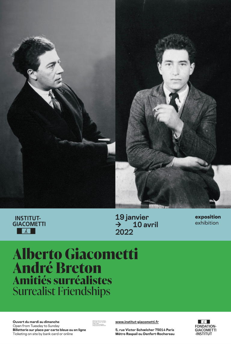 Affiche de l’exposition ‘Alberto Giacometti/André Breton. Amitiés surréalistes’