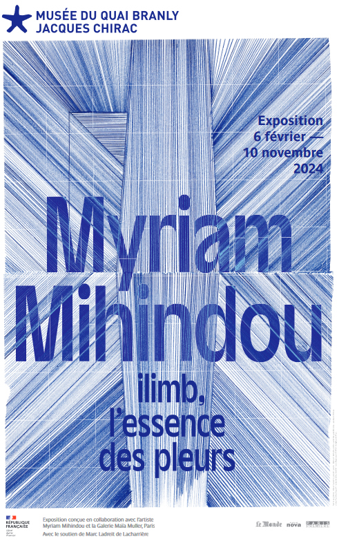 Affiche de l’exposition ‘Myriam Mihindou Ilimb, L’essence des pleurs’