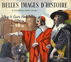 Haut de la couverture ‘BELLES IMAGES D’HISTOIRE H.GÉRON & A.ROSSIGNOL - Pour le Cours Élémentaire’