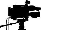 Clipart : silhouette de caméra de plateau professionnelle