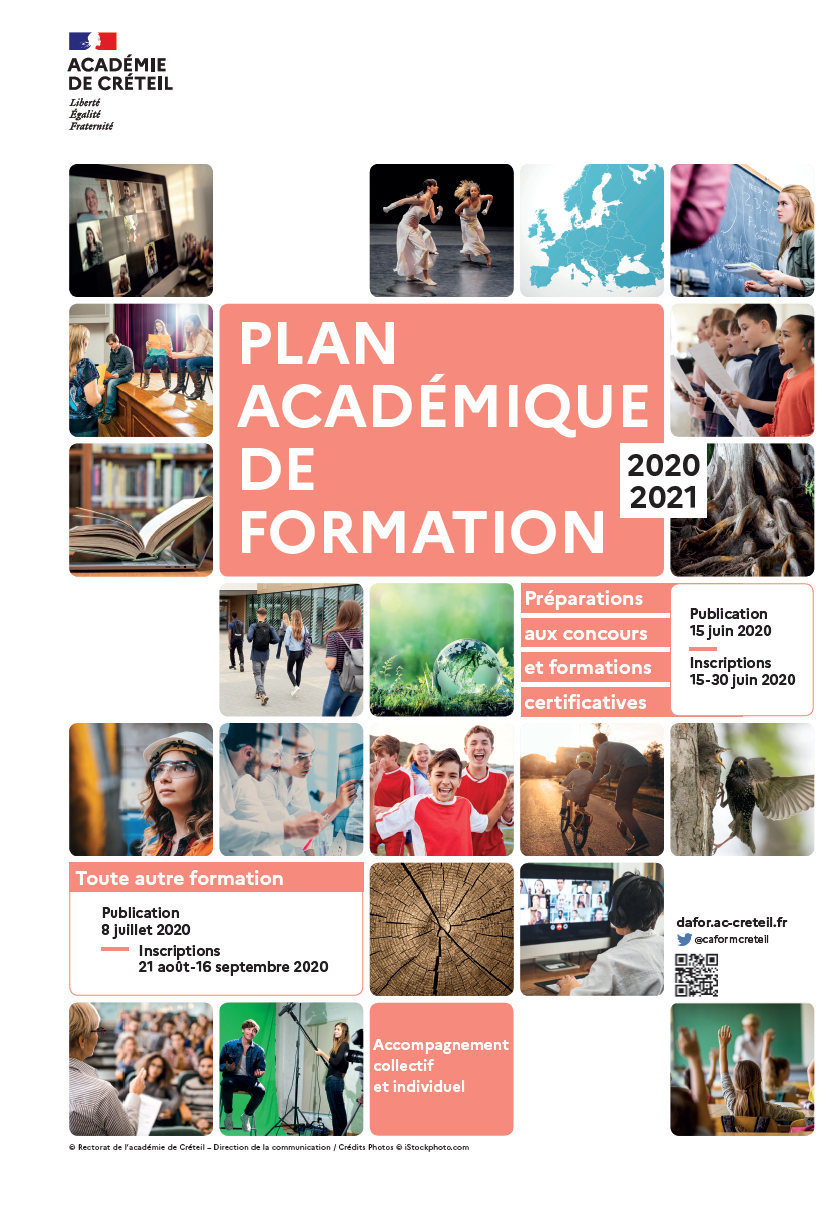 Affiche du Plan académique de formation 2020-2021