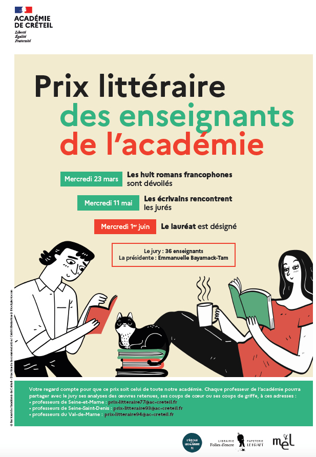 Affiche du Prix littéraire des enseignants de l’académie
