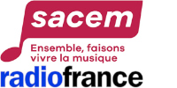 Logos de la Sacem et de Radio France