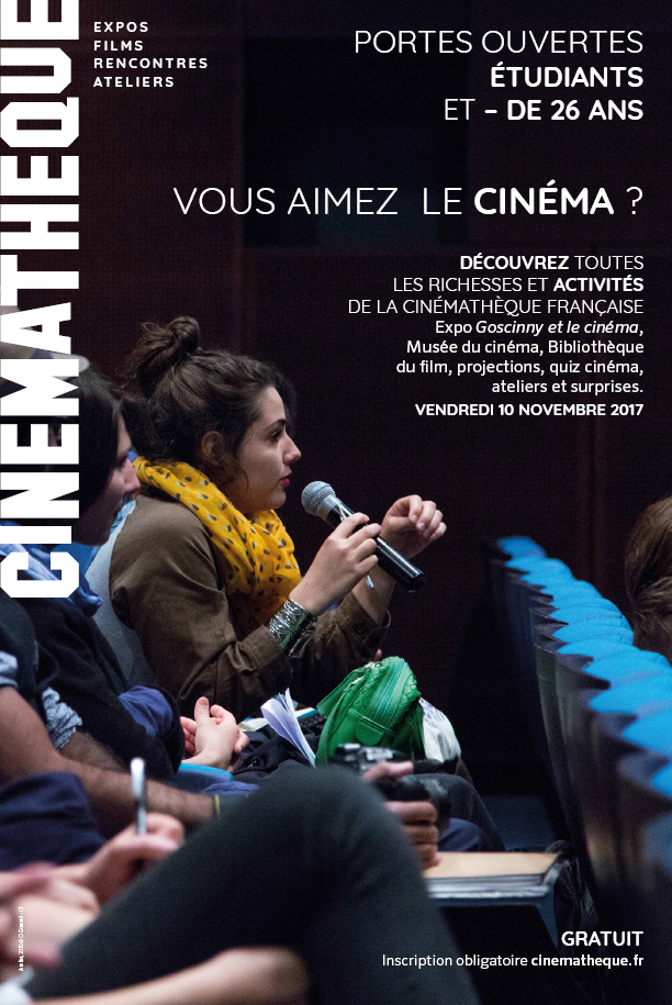 Affiche de la journée portes ouvertes à la Cinémathèque française