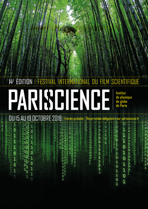 Affiche de la 14ᵉ édition du Festival international du film scientifique - PARISCIENCE à l’IPGP