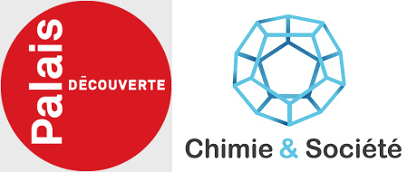 Logos du Palais de la découverte et de la fondation Chimie et société