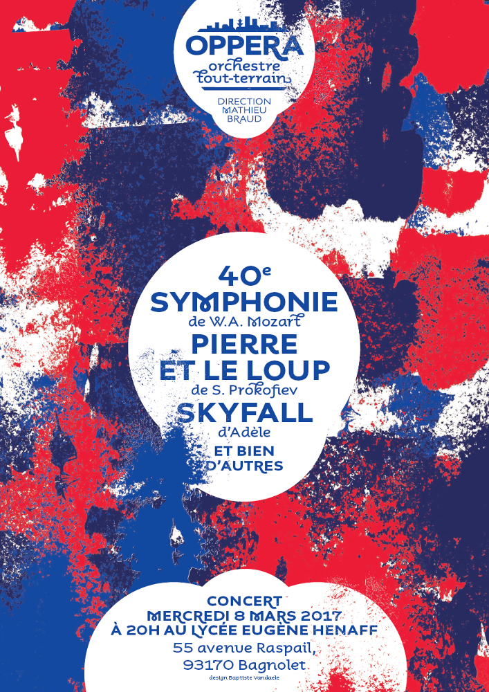 Affiche du concert du mercredi 8 mars 2017 au lycée Eugène Hénaff